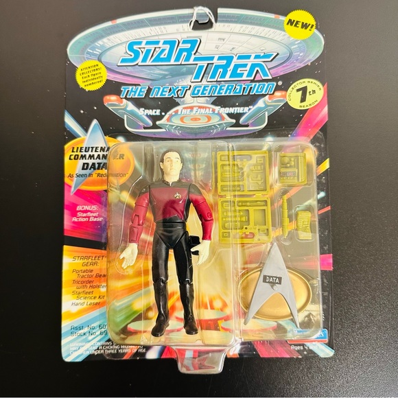 RARE Star Trek The Next Generation Lt DATA REDEMPTION RED 6947 Playmates NEW! - Picture 6 of 7